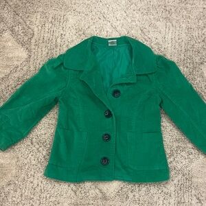 Gymboree Vibrant Kelly Green Peacoat Blazer Jacket Size XS (4).